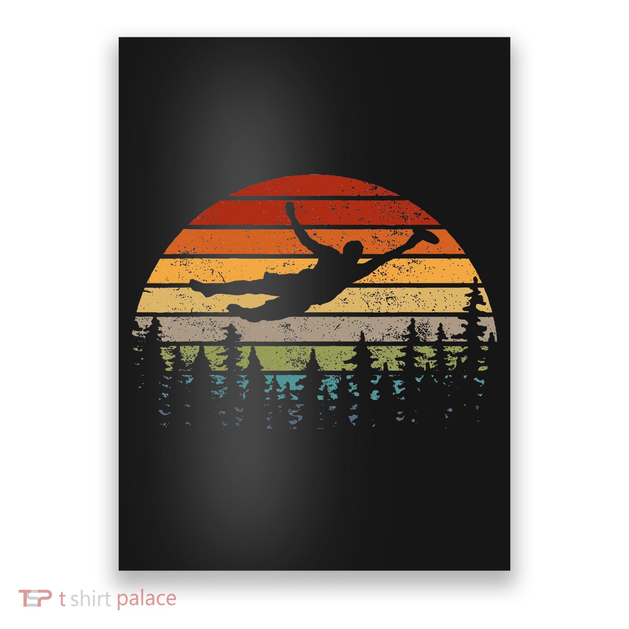 Retro Ultimate Frisbee Player Women Vintage Flying Disc Poster