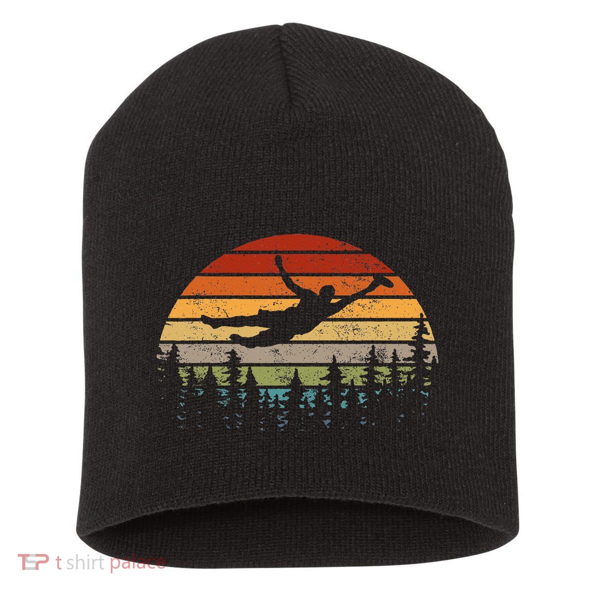 Retro Ultimate Frisbee Player Women Vintage Flying Disc Short Acrylic Beanie