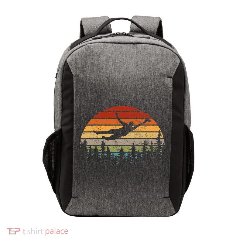 Retro Ultimate Frisbee Player Women Vintage Flying Disc Vector Backpack