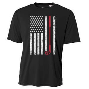 Retro USA Flag Distressed Golf Sport Lover Funny Cooling Performance Crew T-Shirt