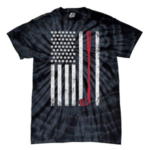 Retro USA Flag Distressed Golf Sport Lover Funny Tie-Dye T-Shirt