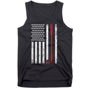 Retro USA Flag Distressed Golf Sport Lover Funny Tank Top