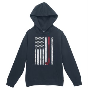 Retro USA Flag Distressed Golf Sport Lover Funny Urban Pullover Hoodie