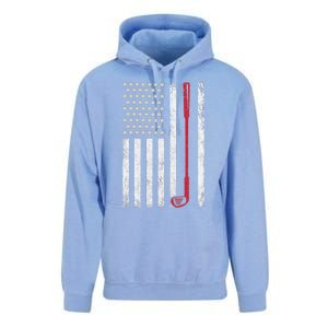 Retro USA Flag Distressed Golf Sport Lover Funny Unisex Surf Hoodie