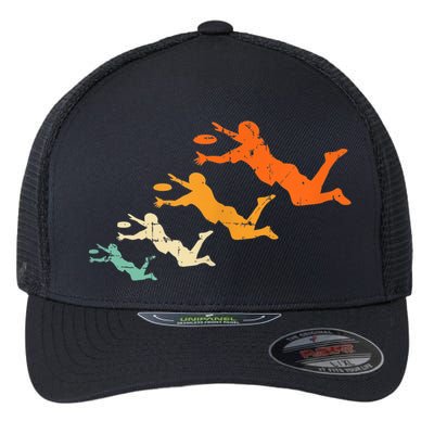 Retro Ultimate Frisbee Player Vintage Disc Ultimate Frisbee Flexfit Unipanel Trucker Cap