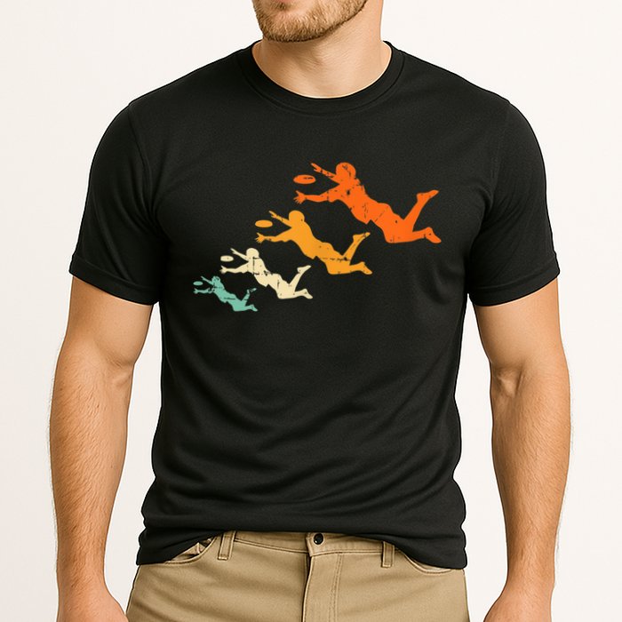 Retro Ultimate Frisbee Player Vintage Disc Ultimate Frisbee Performance Shirt