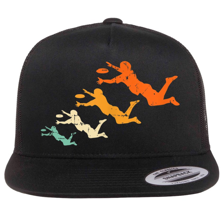 Retro Ultimate Frisbee Player Vintage Disc Ultimate Frisbee Flat Bill Trucker Hat