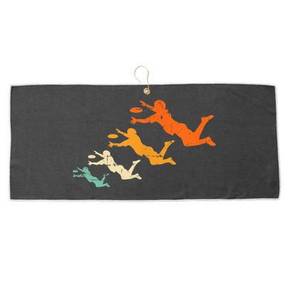 Retro Ultimate Frisbee Player Vintage Disc Ultimate Frisbee Large Microfiber Waffle Golf Towel