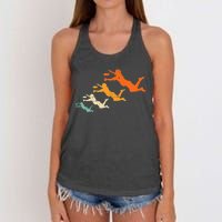 Retro Ultimate Frisbee Player Vintage Disc Ultimate Frisbee Women's Knotted Racerback Tank