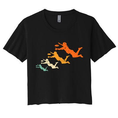 Retro Ultimate Frisbee Player Vintage Disc Ultimate Frisbee Crop Top