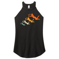 Retro Ultimate Frisbee Player Vintage Disc Ultimate Frisbee Women's Perfect Tri Rocker Tank