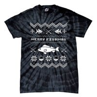 Retro Ugly Fishing Christmas Bass Fish Apparel Tie-Dye T-Shirt