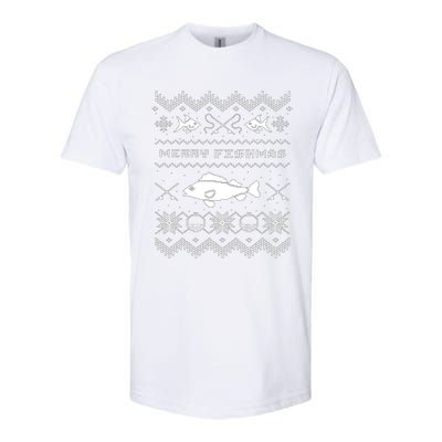 Retro Ugly Fishing Christmas Bass Fish Apparel Softstyle CVC T-Shirt