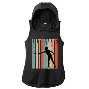 Retro Ultimate Frisbee Gift Ladies PosiCharge Tri-Blend Wicking Draft Hoodie Tank