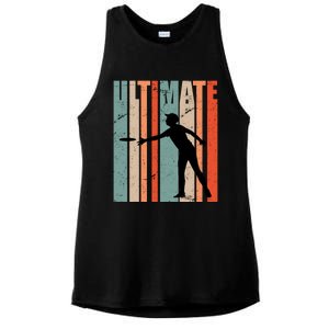 Retro Ultimate Frisbee Gift Ladies PosiCharge Tri-Blend Wicking Tank