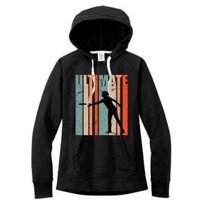 Retro Ultimate Frisbee Gift Women's Fleece Hoodie