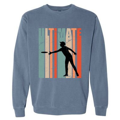 Retro Ultimate Frisbee Gift Garment-Dyed Sweatshirt