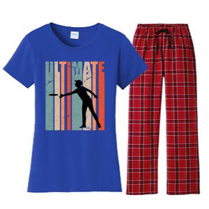 Retro Ultimate Frisbee Gift Women's Flannel Pajama Set