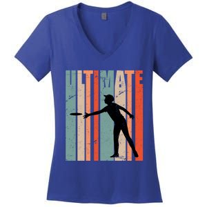 Retro Ultimate Frisbee Gift Women's V-Neck T-Shirt