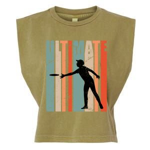 Retro Ultimate Frisbee Gift Garment-Dyed Women's Muscle Tee