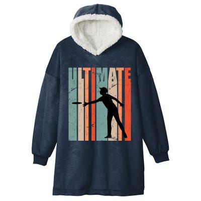 Retro Ultimate Frisbee Gift Hooded Wearable Blanket