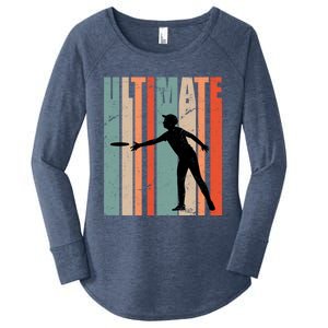 Retro Ultimate Frisbee Gift Women's Perfect Tri Tunic Long Sleeve Shirt