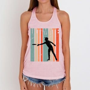 Retro Ultimate Frisbee Gift Women's Knotted Racerback Tank