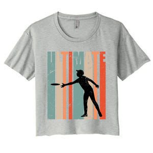 Retro Ultimate Frisbee Gift Women's Crop Top Tee