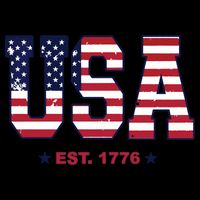 Retro Usa Flag Est. 1776 4th Of July Graphic American Flag Stripe Pom Pom Beanie
