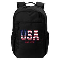 Retro Usa Flag Est. 1776 4th Of July Graphic American Flag Backpack