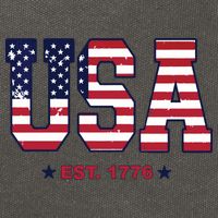 Retro Usa Flag Est. 1776 4th Of July Graphic American Flag Cotton Canvas Backpack