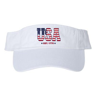 Retro Usa Flag Est. 1776 4th Of July Graphic American Flag Visor