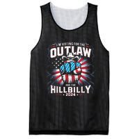 Retro Us Flag Outlaw Hillbilly 2024 Trump Vance 2024 Mesh Reversible Basketball Jersey Tank