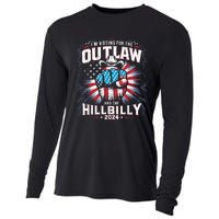 Retro Us Flag Outlaw Hillbilly 2024 Trump Vance 2024 Cooling Performance Long Sleeve Crew