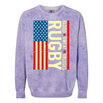 Rugby USA Flag Blood Sweat Bruises Colorblast Crewneck Sweatshirt