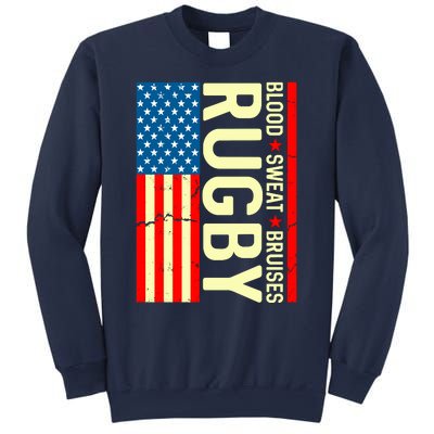 Rugby USA Flag Blood Sweat Bruises Sweatshirt