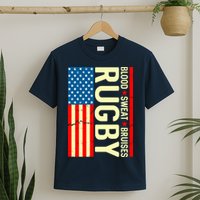 Rugby USA Flag Blood Sweat Bruises T-Shirt