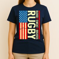 Rugby USA Flag Blood Sweat Bruises T-Shirt