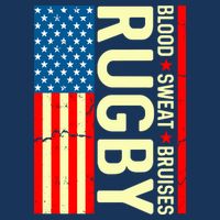 Rugby USA Flag Blood Sweat Bruises T-Shirt