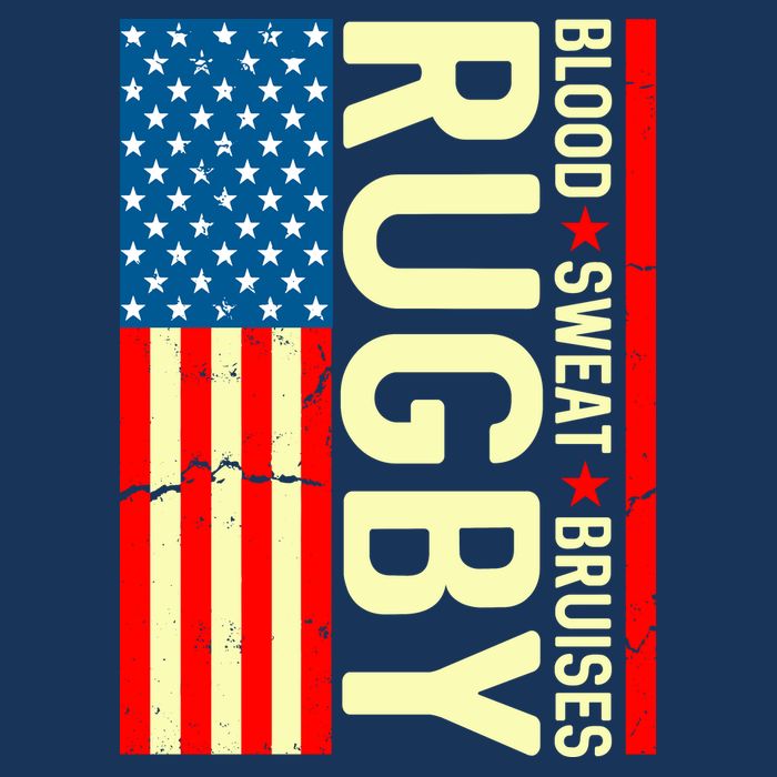 Rugby USA Flag Blood Sweat Bruises T-Shirt