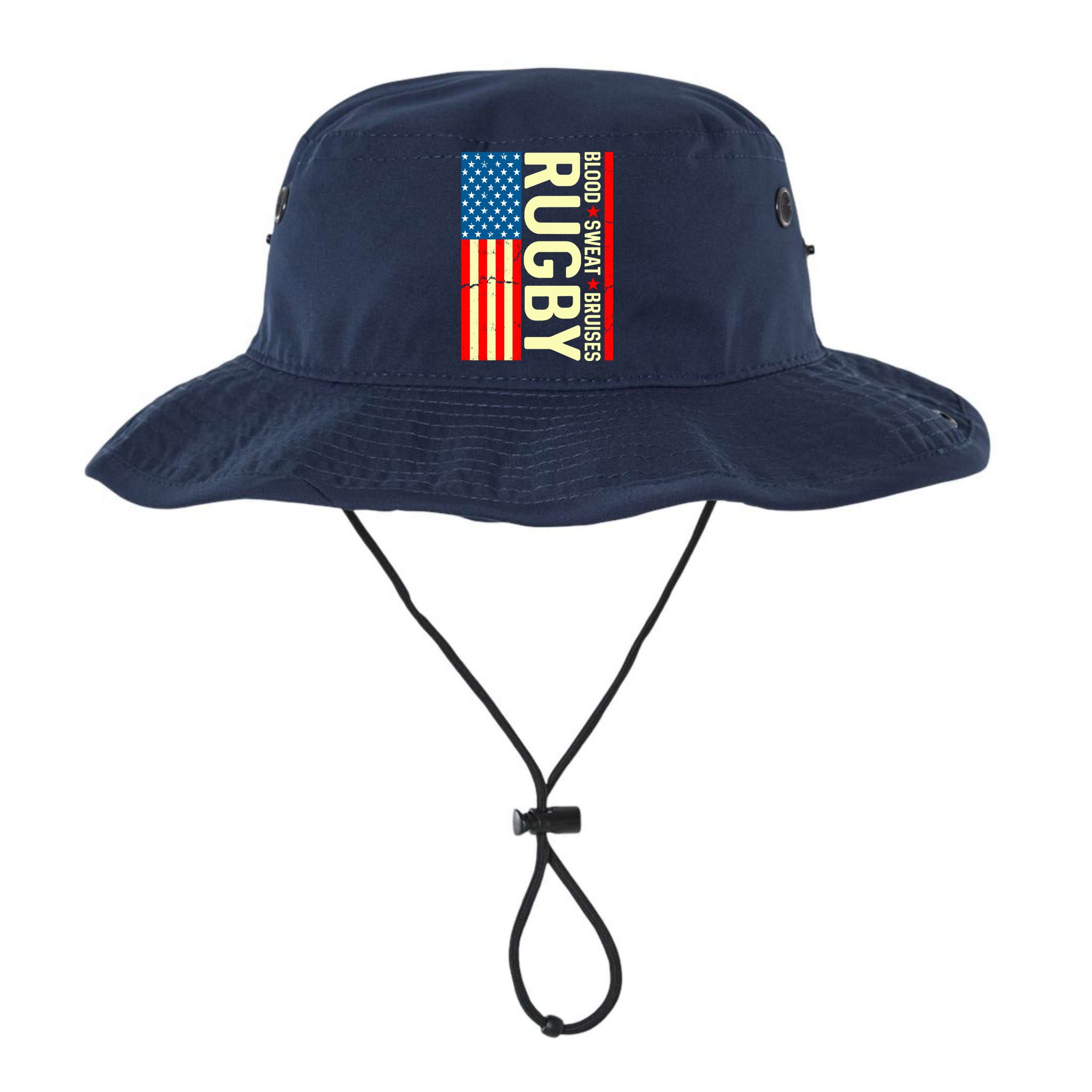 Rugby USA Flag Blood Sweat Bruises Bucket Hat