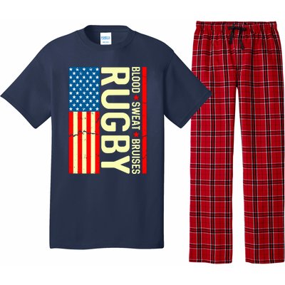 Rugby USA Flag Blood Sweat Bruises Pajama Set