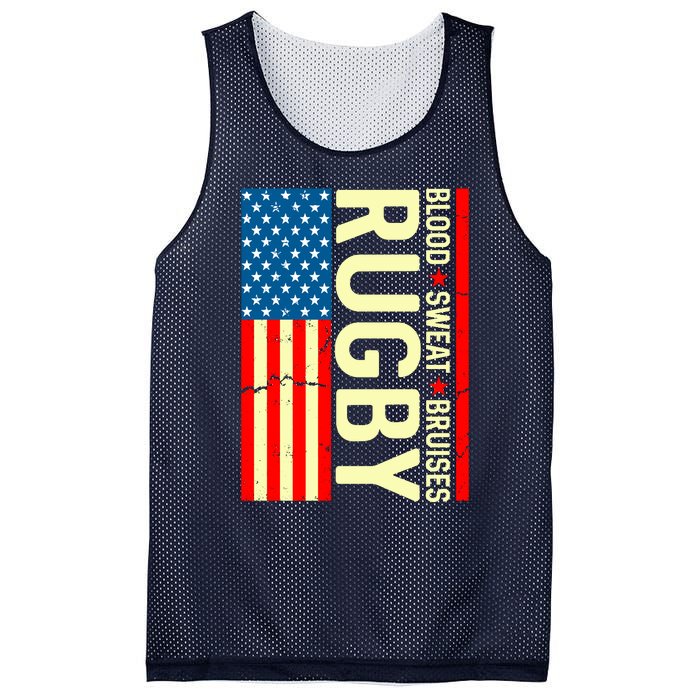 Rugby USA Flag Blood Sweat Bruises Mesh Reversible Basketball Jersey Tank