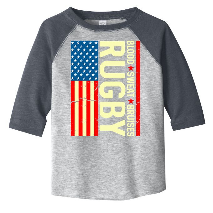 Rugby USA Flag Blood Sweat Bruises Toddler Fine Jersey T-Shirt