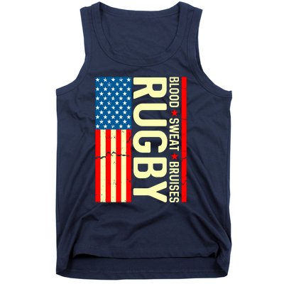 Rugby USA Flag Blood Sweat Bruises Tank Top