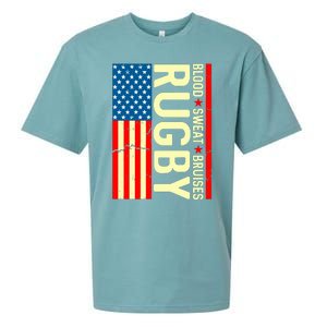 Rugby USA Flag Blood Sweat Bruises Sueded Cloud Jersey T-Shirt