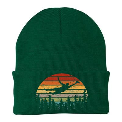 Retro Ultimate Frisbee Player Flying Disc Knit Cap Winter Beanie