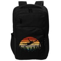 Retro Ultimate Frisbee Player Flying Disc Impact Tech Backpack