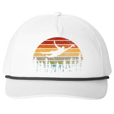 Retro Ultimate Frisbee Player Flying Disc Snapback Five-Panel Rope Hat