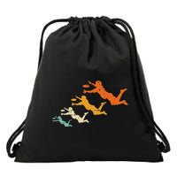 Retro Ultimate Frisbee Player Vintage Disc Ultimate Frisbee Drawstring Bag
